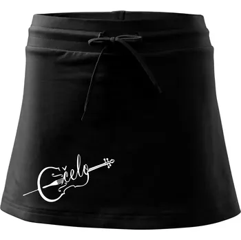 Dámská sukně Čelo nápis - Sportovní sukně - two in one - M ( Černá )