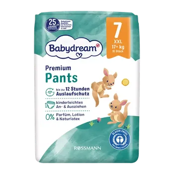 Plena Babydream Prémiové plenkové kalhotky XXL 17+ kg, vel. 7 16 ks