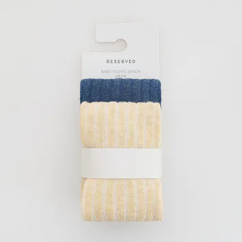 Dětská móda Reserved - Sada 2&nbsp;punčocháčů - pšeničná - 260GG-12X - 260GG-12X-U80