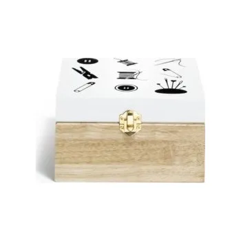 Organizér galanterie krabička na šití dřevěná ŠITÍČKO 612587 -