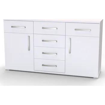 Komoda NÁBYTEK MIKULÍK s.r.o. ONYX L - komoda, 160x90cm Dekor: olše Šířka: 160cm, Dekor: bílá struktura