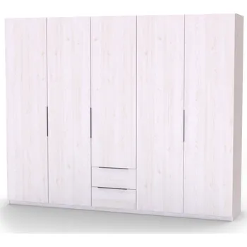 Šatní skříň NÁBYTEK MIKULÍK s.r.o. VARIO XXL - šatní skříň, 250x52x205cm Dekor: olše, Úchytka: Černá Šířka: 250cm, Dekor: modřín latté