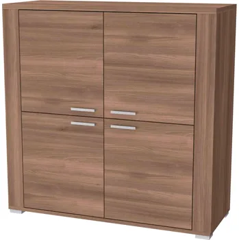 Komoda NÁBYTEK MIKULÍK s.r.o. ADEL 13 - skříňka čtyřdveřová, 110x110cm Dekor: olše Šířka: 110cm, Dekor: akácie skořice