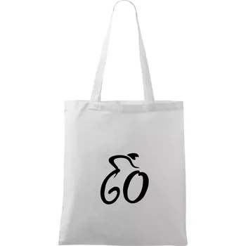 Cyklista slaví šedesátku (60) - Taška bavlněná - 42 x 38 cm ( Bílá )