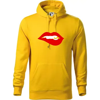 Pánská mikina Pusa vrrr - Mikina pánská Cape s kapucí - 5XL ( Žlutá )