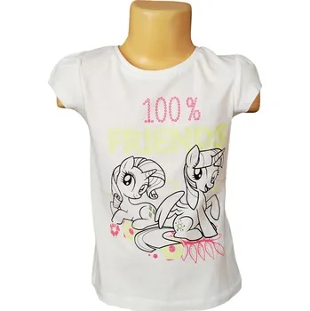 Dívčí oblečení Sun City Dívčí tričko MY LITTLE PONY svítící ve tmě krátký rukáv Barva: Bílá, Velikost: 98