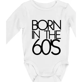Kojenecký body Born In The 60's - Body kojenecké s dlouhým rukávem - Dlouhý r. do 3 měs ( Bílá )