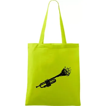 Trubka noty - Taška bavlněná - 42 x 38 cm ( Limetková )