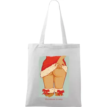Christmas is sexy - Taška bavlněná - 42 x 38 cm ( Bílá )