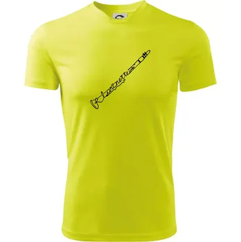 Klarinet nápis - Pánské triko Fantasy sportovní (dresovina) - 3XL ( Neonově žlutá )