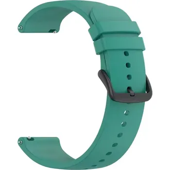 Příslušenství k chytrým hodinkám Madvell Silikonový řemínek irská zelená s hranatou sponou 22mm