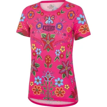 Dámské tričko Sportovní triko CYCOLOGY Frida Pink, dámské, krátký rukáv (Motiv Frida Pink, velikost M)