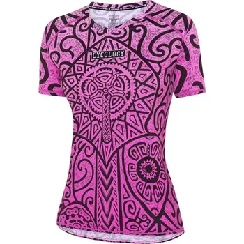 cyklistický dres MTB dres CYCOLOGY Zanzibar, dámský, krátký rukáv (Motiv Zanzibar, velikost L)