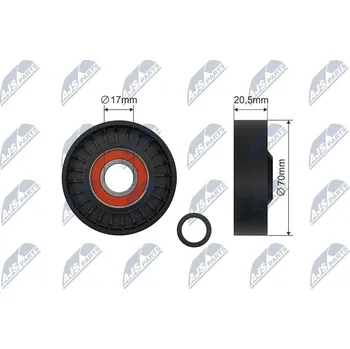 Napínací kladka, žebrovaný klínový řemen NTY RNK-FR-055