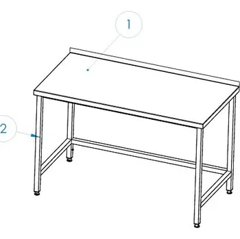 Dílenský stůl Nerba s.r.o Nerezový pracovní stůl 1100x700x900 s trnoží