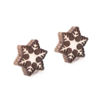 Šperk Dřevěné vánoční náušnice Brunn Snowflake s možností výměny či vrácení do 30 dnů - EW19