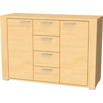 Komoda NÁBYTEK MIKULÍK s.r.o. ADEL 11 - komoda se šuplíky i dvířky, 120x83cm Dekor: olše Šířka: 120cm, Dekor: javor