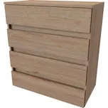 NÁBYTEK MIKULÍK s.r.o. Moderní komoda TARA M s 2 zásuvkami, olše, 80x88 cm Šířka: 80, Výška: 88, Dekor: dub grande