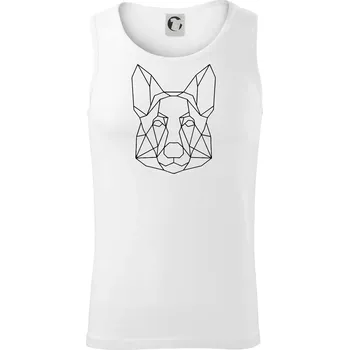 Německý ovčák - Geometrie - Tílko pánské Core - S ( Bílá )
