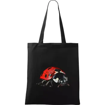 Beruška za ze předu černá fotka - Taška bavlněná - 42 x 38 cm ( Černá )