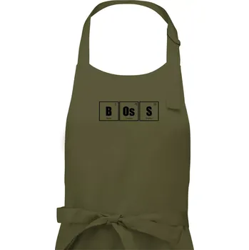 Kuchyňská zástěra Periodická tabulka BOsS - Pánská zástěra na vaření - Univerzální velikost ( Khaki )