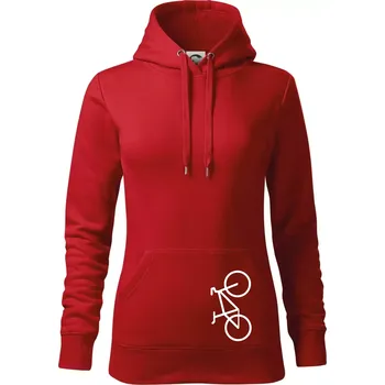 Dámská mikina Kolo na výšku - Mikina dámská Cape s kapucí - XS ( Červená )