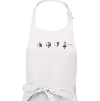 Kuchyňská zástěra Prší - barvy hracích karet - Pánská zástěra na vaření - Univerzální velikost ( Bílá )