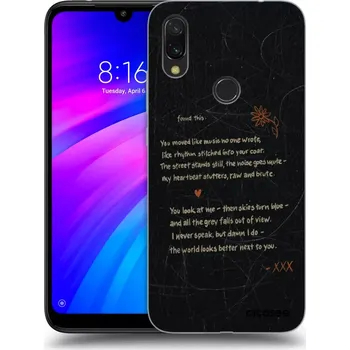 Pouzdro na mobilní telefon Picasee silikonový průhledný obal pro Xiaomi Redmi 7 - POET