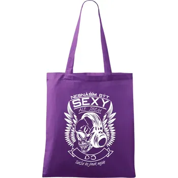 Nesnáším být sexy ale jsem - DJ - Taška bavlněná - 42 x 38 cm ( Fialová )