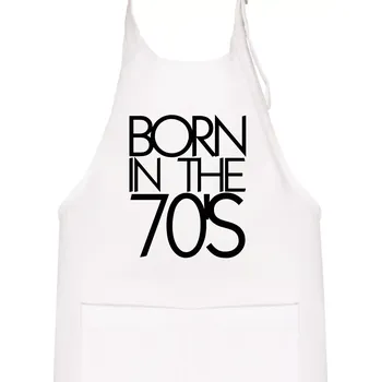 Kuchyňská zástěra Born In The 70's - Dětská zástěra na vaření - Univerzální velikost ( Bílá )