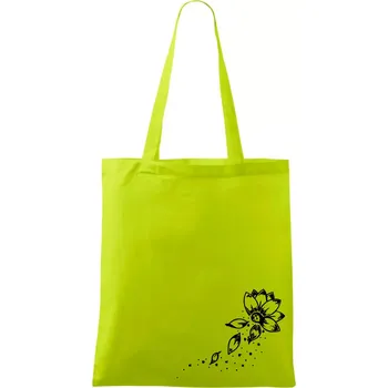 Květina lístky - Taška bavlněná - 42 x 38 cm ( Limetková )