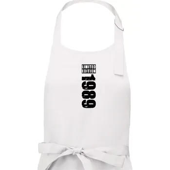 Kuchyňská zástěra Limited edition 1989 pruh - Dámská zástěra na vaření - Univerzální velikost ( Bílá )