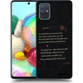 Pouzdro na mobilní telefon Picasee silikonový průhledný obal pro Samsung Galaxy A71 A715F - POET