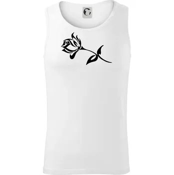 Růže obrys - Tílko pánské Core - 2XL ( Bílá )