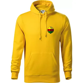 Pánská mikina Prší - Kule - prso - Mikina pánská Cape s kapucí - M ( Žlutá )