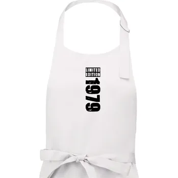 Kuchyňská zástěra Limited edition 1979 pruh - Pánská zástěra na vaření - Univerzální velikost ( Bílá )