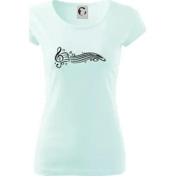 Dámské oblečení Noty vlna - Dámské triko Pure - S ( Frost )