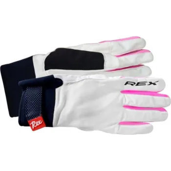 Rukavice Běžkařské závodní rukavice REX RTECH W (Běžecké rukavice REX, barva bílá/růžová, velikost S)
