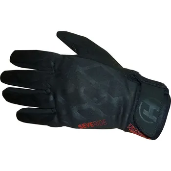 Cyklistické rukavice Zimní rukavice HAVEN SEVERIDE black/red (Barva černá/červená, velikost XS)
