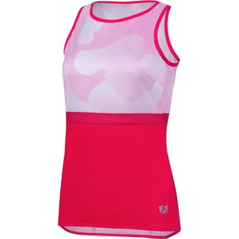 cyklistický dres Dámský cyklistický dres SUMMER, bílá/růžová (elastický materiál, velikost L)