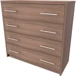 NÁBYTEK MIKULÍK s.r.o. Komoda AURA 1, olše, 90x86x36 cm, laminovaná dřevotříska, univerzální využití Šířka: 90, Výška: 86, Dekor: akácie skořice