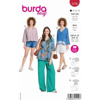 Burda 5776 Střih na tuniku a halenku