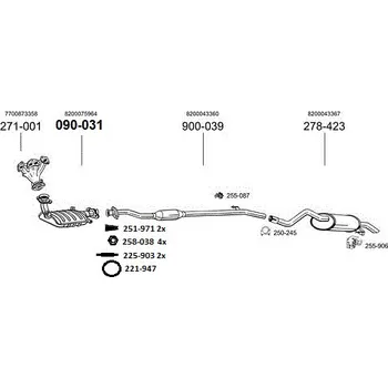 Katalyzátor katalyzátor výroba Veneporte Bosal 090-031