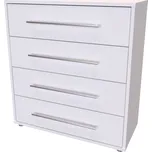 NÁBYTEK MIKULÍK s.r.o. Modřín latté komoda ELITE XL, 80x86x43 cm, moderní design, kvalitní lamino Šířka: 80, Výška: 86, Dekor: bílá struktura