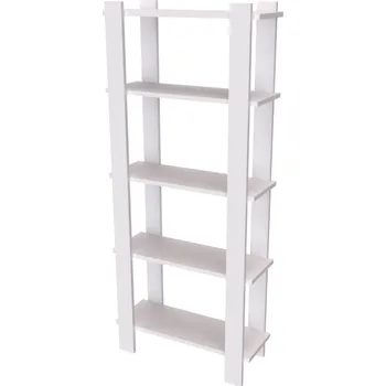 Knihovna NÁBYTEK MIKULÍK s.r.o. ESO - policový regál, 70 x 92/161cm Dekor: olše, Varianta: Velký Šířka: 70cm, Dekor: bílá struktura