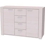 NÁBYTEK MIKULÍK s.r.o. Prostorná komoda ADEL 11 s šuplíky a dvířky, olše, 120x83cm Šířka: 120, Výška: 83, Dekor: modřín latté