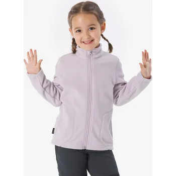 Pánská mikina QUECHUA Dětská turistická fleecová mikina MH 100 4-5 LET FIALOVÁ
