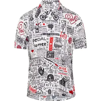 Pánská košile Gravel košile CYCOLOGY Bike Graffiti (Motiv Bike Graffiti, velikost L)