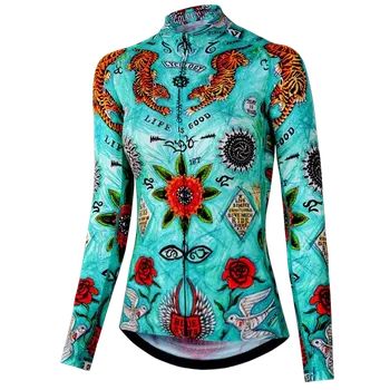 cyklistický dres Cyklodres CYCOLOGY Summer Koh Samui, dámský, dlouhý rukáv (Motiv Koh Samui, velikost XS)