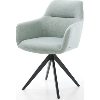 Jídelní židle DELIFE Jídelní židle Pejo-Flex Stripes mátová křížová podnož hranatá černá taštičkové pružiny